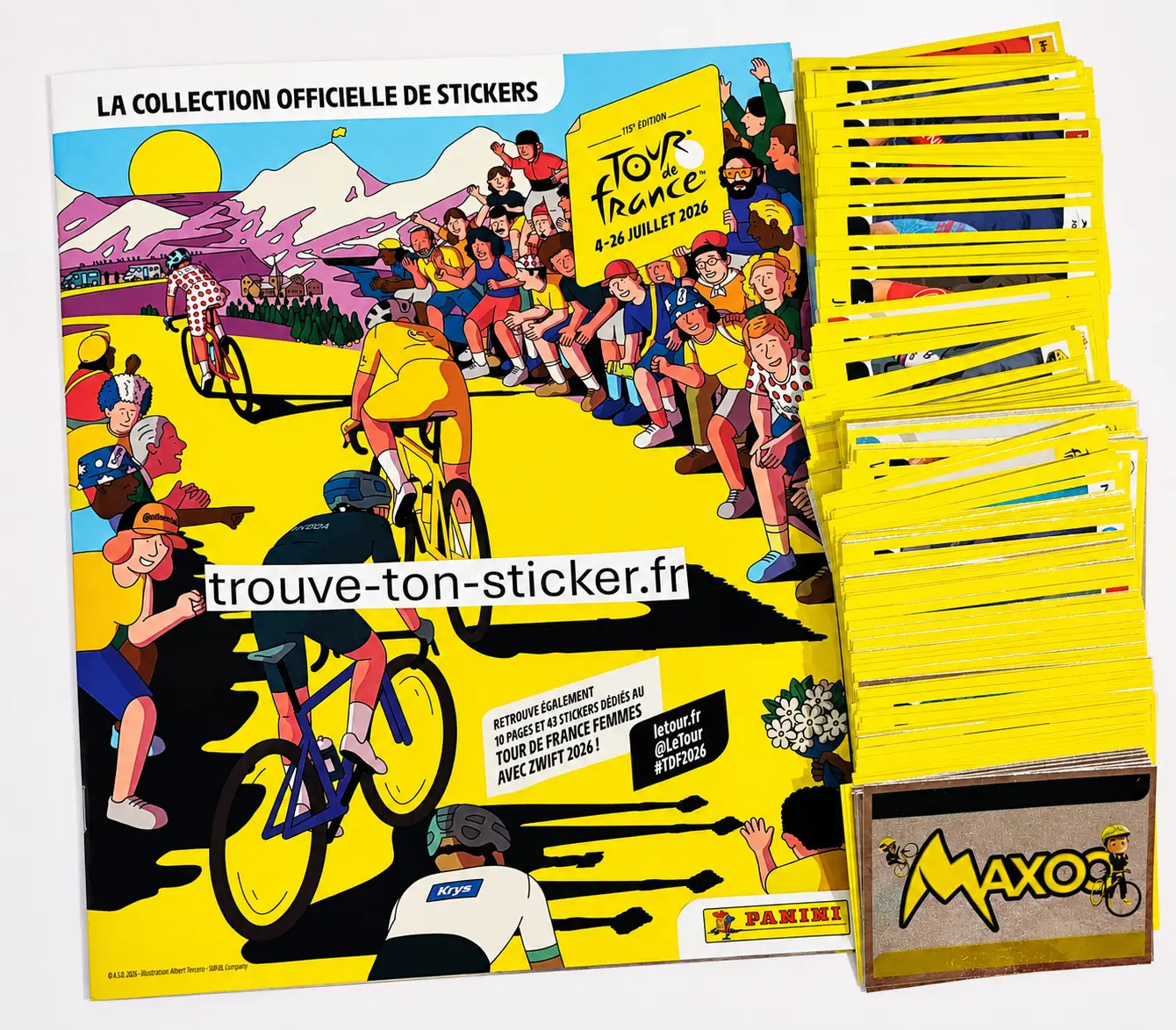 set complet panini tour de france 2026 : album bon etat + 325 stickers à coller set complet panini tour de france 2026 : album bon etat + 325 stickers à coller